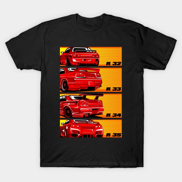 GTR Booty Compilation T-Shirt by aredie19